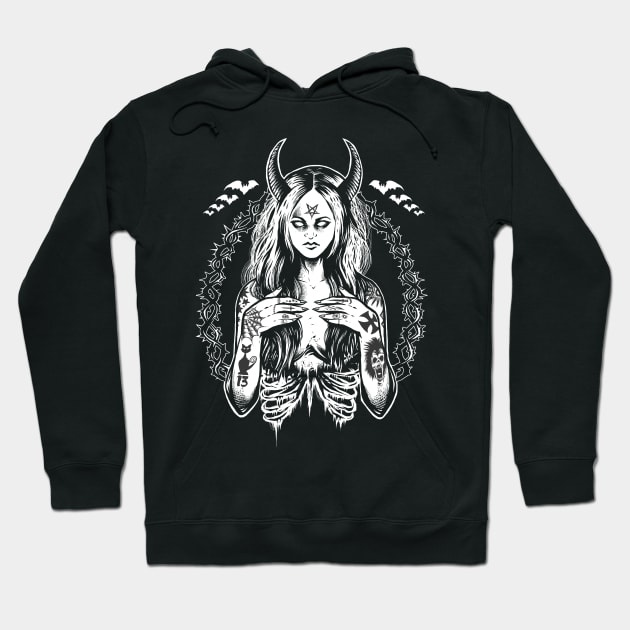 Tattooed Dead Girl Hoodie by wildsidecomix